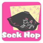 Sock Hop Square Sticker