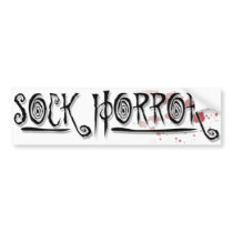 Sock Horror bumper stickers