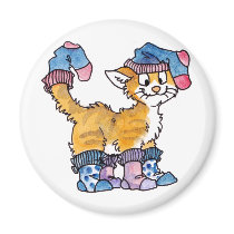 Sock Kitty Magnet