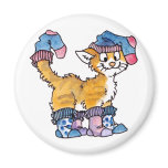 Sock Kitty Magnet