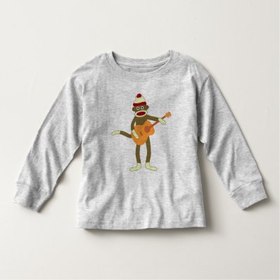 Sock Monkey Acoustic Guitar T Shirt