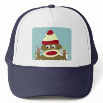 Sock Monkey Angel & Devil Hat