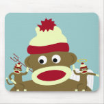 Sock Monkey Angel & Devil Mouse Mats