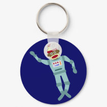 Sock Monkey Astronaut keychains