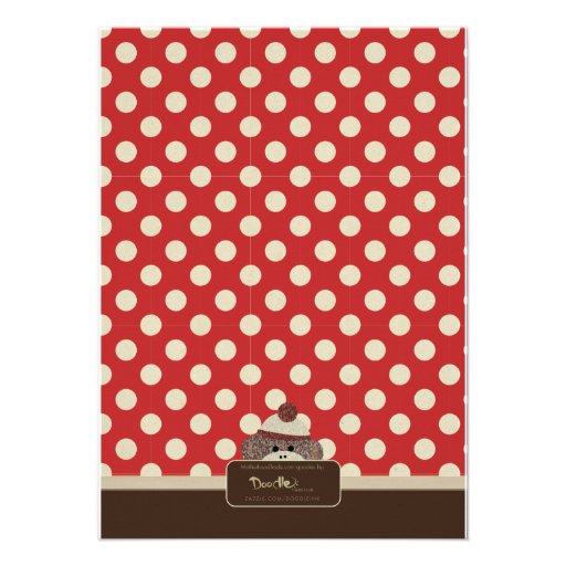 Sock Monkey Baby Shower Invite-polka dots border