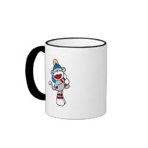 Sock Monkey Baseball At Bat Tshirts and Gifts Coffee Mug