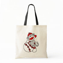 Sock Monkey Baseball T-shirts and Gifts Canvas Bag
