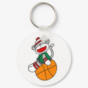 Sock Monkey Basketball keychains by sport_shop Sock Monkey Basketball keychains