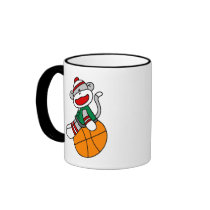 Sock Monkey Basketball mugs