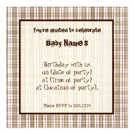 Sock Monkey, Birthday Party Invitation