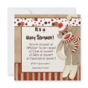 Sock Monkey, Boy Baby Shower Invitation
