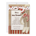 Sock Monkey, Boy Baby Shower Invitation