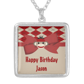 Sock Monkey Birthday Party on Sock Monkey Birthday Necklaces  Sock Monkey Birthday Necklace Jewelry