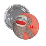 Sock Monkey Button buttons