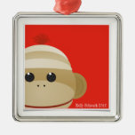 Sock Monkey Christmas Ornament