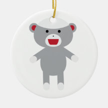 Sock Monkey Christmas Ornament