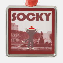 Sock Monkey Christmas Ornament