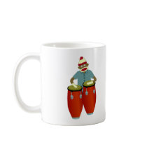Sock Monkey Conga Player mugs by sockmonkeys Sock Monkey Conga Player mugs