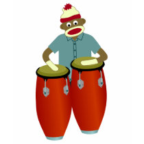 Sock Monkey Conga Player t-shirts by sockmonkeys Sock Monkey Conga Player t-shirts