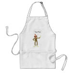Sock Monkey Customizable Comic Speech Bubble Apron
