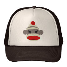 Sock Monkey Face Hat