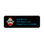 Sock Monkey Face Return Address Labels