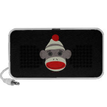 Sock Monkey Face Speaker speakers