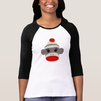 Sock Monkey Face T Shirt