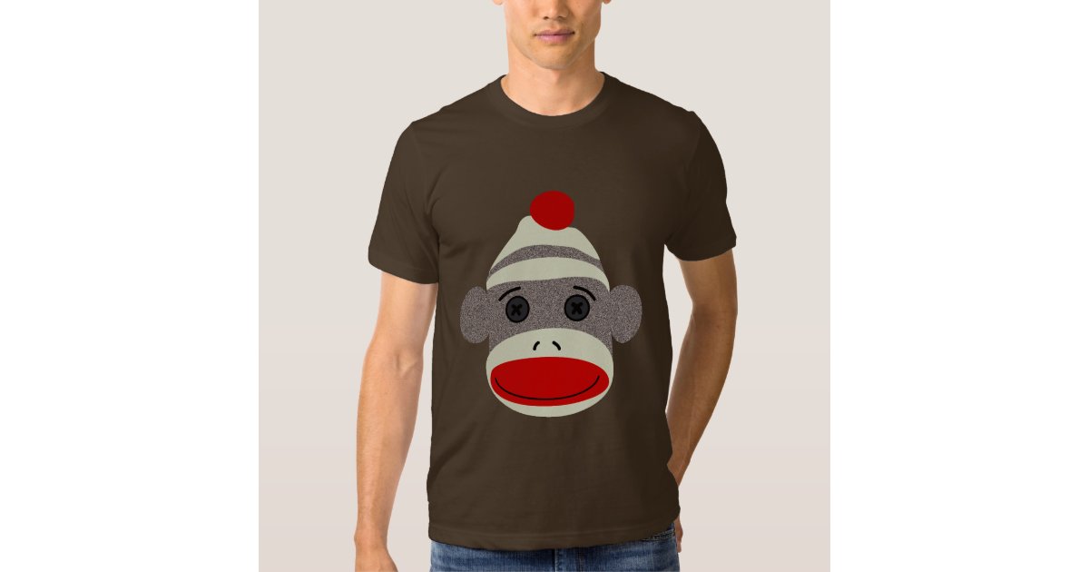 Sock Monkey Face TShirt Zazzle