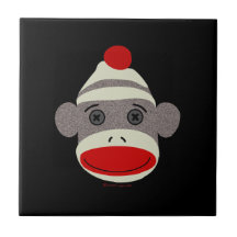 Sock Monkey Face Tile