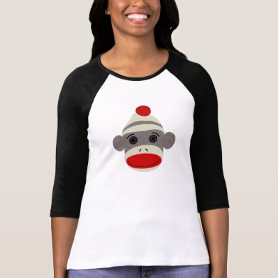 Sock Monkey Face Tshirts