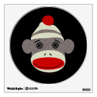 Sock Monkey Face Wall Decal