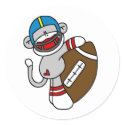 Sock Monkey Football stickers