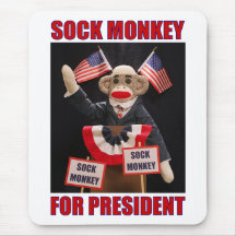 Sock Monkey for President Mousepad