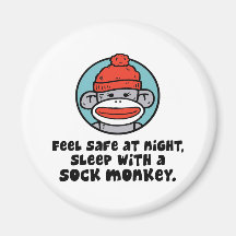 Sock Monkey Fridge Magnets