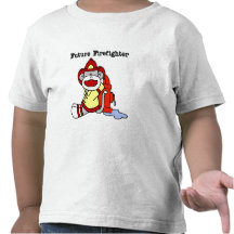 Sock Monkey Future Firefighter T Shirt
