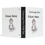 Sock  Monkey Future Nurse T-shirts and Gifts binders