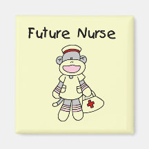 Sock Monkey Future Nurse Tshirts and Gifts Magnets