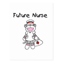 Sock Monkey Future Nurse Tshirts and Gifts Post Card