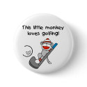 Sock Monkey Golf buttons by toddlersplace Sock Monkey Golf buttons