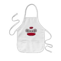 Sock Monkey Head aprons by LuraDee Sock Monkey Head aprons