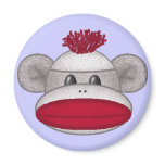 Sock Monkey Head magnets