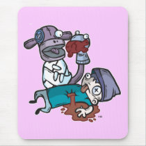 Sock Monkey Heartless mousepads by popimage Sock Monkey Heartless mousepads