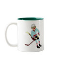 Sock Monkey Hockey Player mugs