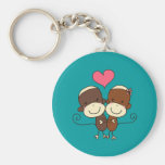Sock Monkey Hugz Keychain