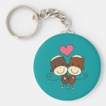 Sock Monkey Hugz Keychain