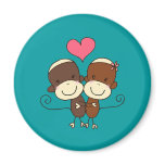 Sock Monkey Hugz Magnets
