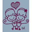 Sock Monkey Hugz T-shirt ~ Cherry pink