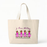 sock monkey   "I LOVE BALLET" Bag