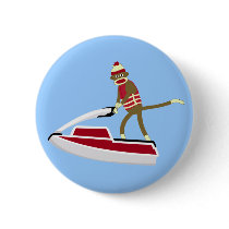 Sock Monkey Jetski Buttons
